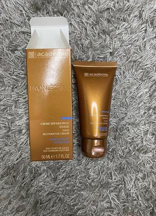 Заспокійливий крем після засмаги academie bronzecran face restorative cream4 фото