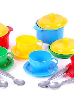 Набір посуду 18 предметів різнобарвний 21336048