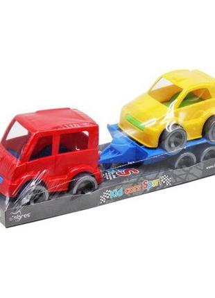 Набір авто "kid cars sport" (автобус червоний + машинка жовта)