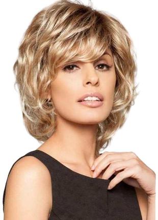 Парик пшеничный короткий, натуральные синтетические волосы vc wig-450