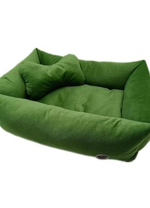 Лежак для собак і котів барс зелений №1-40х55х19