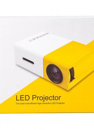 Проектор yg-300 с динамиком и led-технологией, компактный и удобный для дома и работы, цвет желтый