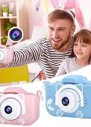 Цифровой детский фотоаппарат baby photo camera cartoon cat