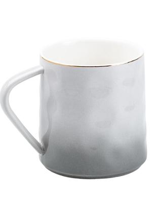 Чашка керамічна 400 мл для чаю та кави сіра
