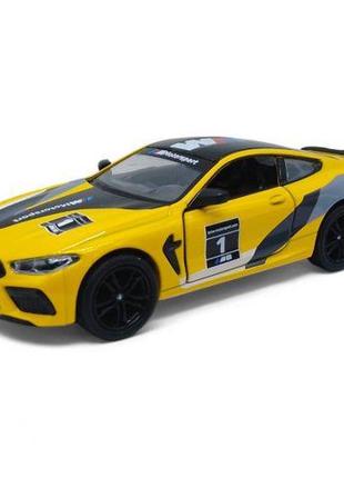 Машинка kinsmart "bmw m8 competition coupe 5", жовта