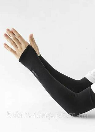 Митенки let's silim. женские перчатки без пальцев, размер универсальный. черный цвет.
