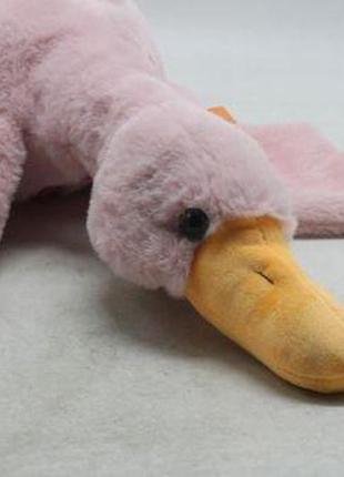 Мʼяка іграшка з пледом "гусь-обіймусь", рожевий3 фото