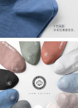 Бавовняні шкарпетки з вишивкою, що дихають невидимі шкарпетки3 фото