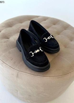 Шикарные натуральные лоферы с декором