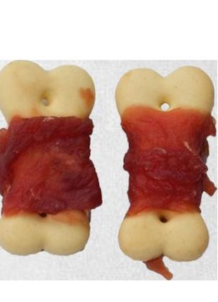 Ласощі для собак печиво обгорнуте качиним м'ясом 500 г