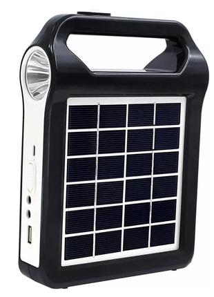 Фонарь-power bank-радио-блютуз (2400mah) с солнечной панелью ep-035