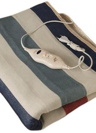 Простирадло електричне electric blanket 150х120 см (смуги, різнобарвні)