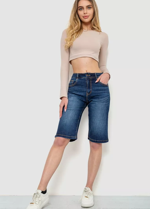 Шорти жіночі джинсові, колір темно-синій, 226r2016