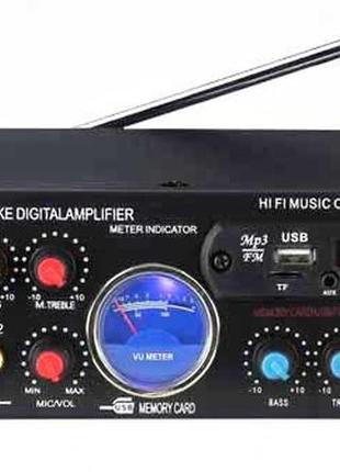 Підсилювач звуку boschmann av-339bt + usb + караоке 2мікрофони bluetooth