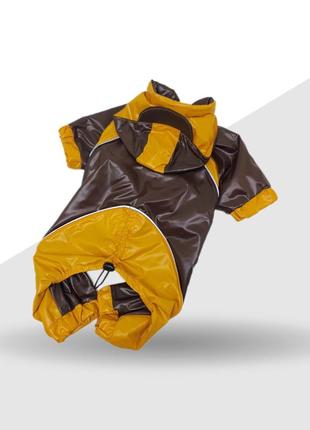 Комбінезон дощовик спорт для собак 29х46 см коричневий