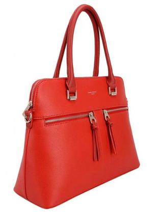 Елегантна жіноча червона сумка david jones сумка ділова для документів сумка міська еко-шкіра