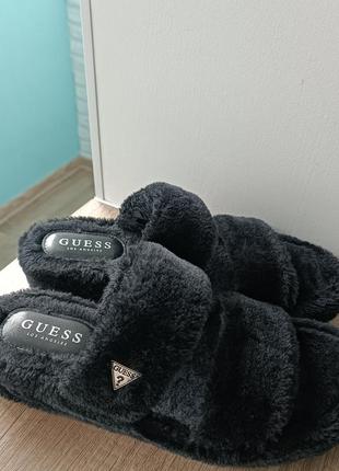 Жіночі шльопанці, шлепки, тапочки на меху guess us 9m, eur 39.5 уст 26 см.2 фото