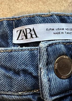 Джинсова спідниця zara з вирізом , розмір м2 фото