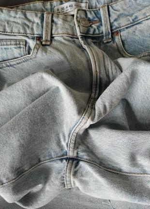 Джинсы светло-голубые брюки штаны прямые7 фото