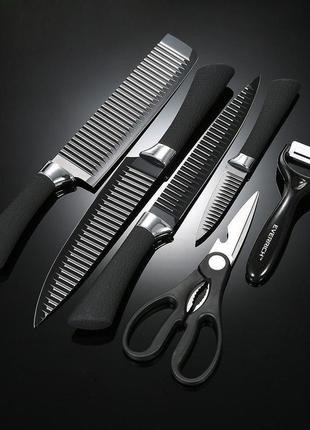 Набор кухонных ножей 6 предметов очень острых king knife set