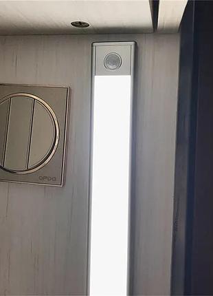 Led світильник із датчиком руху для підсвічування кухні шаф, 40 см usb 3 color2 фото