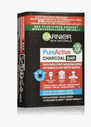 Garnier pure active charcoal очищуюче мило1 фото