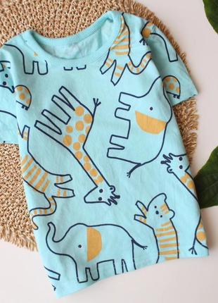 Яркая футболка у животного george на малыша 12-18 мес