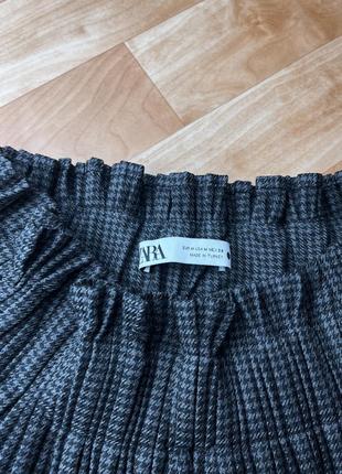 Трендовая плиссе юбка-шорты zara7 фото