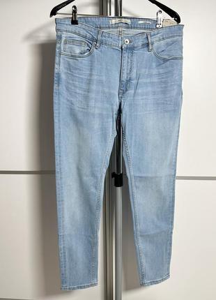 Вузькі джинси jude скіні чоловічі фірмові mango блакитні світлі