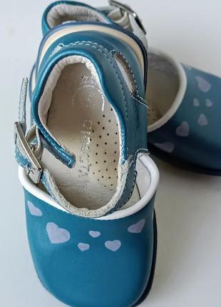 Новые, детские ортопедические, кожаные туфли, босоножки, сандалии guerrino marsili (италия)3 фото
