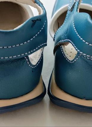 Новые, детские ортопедические, кожаные туфли, босоножки, сандалии guerrino marsili (италия)5 фото