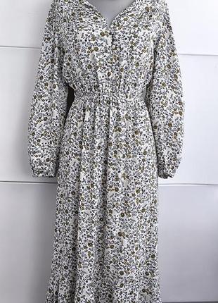 Сукня міді marks & spencer з квітковим принтом7 фото