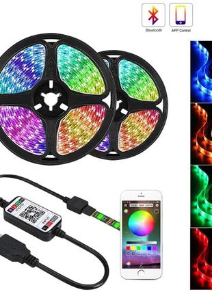 Светодиодная led лента rgb 5050 10m 160 leds bluetooth с контроллером и пультом usb app control