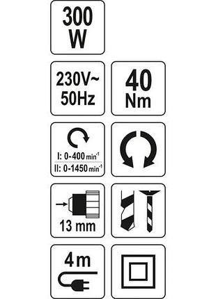 Дрель шуруповерт сетевой yato yt-82060 4
