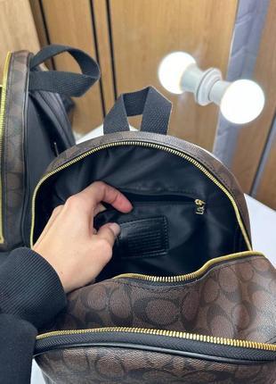Женской кожаный рюкзак coach 🤎4 фото
