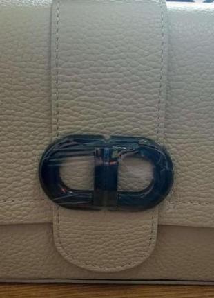 Сумочка італія шкіряна через плече крос-боді світла бежева 79863wb