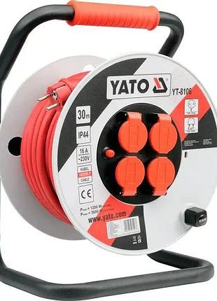 Удлинитель электрический на катушке 30 метров, 3 х 2,5 мм² 230 v  yato yt-8106