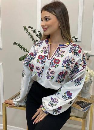 Шикарна блуза вишиванка2 фото