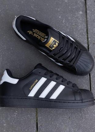 Кросівки adidas superstar classic black white (рр 36-40)