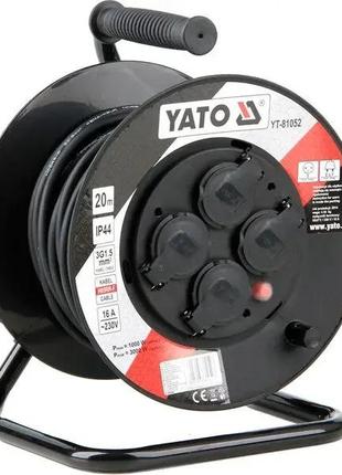 Удлинитель электрический на катушке 20 метров, 3 х 1,5 мм² 230 v  yato yt-81052