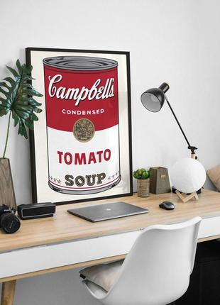 Постер campbell's soup cans у рамці / томатний суп (енді ворхол)