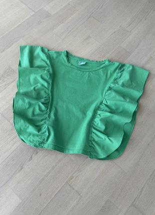Zara бавовняна футболка/топ/блуза