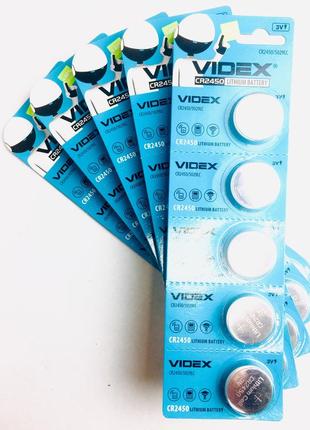 Батарейка літієва videx cr2450 5 pcs blister card