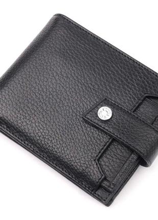 Класичний чоловічий гаманець із натуральної шкіри karya 21066 чорний