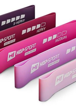 Набір резинок для фітнесу hop-sport 600x50мм hs-l650rlp рожевий7 фото