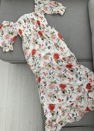Шикарное цветочное платье макси villa