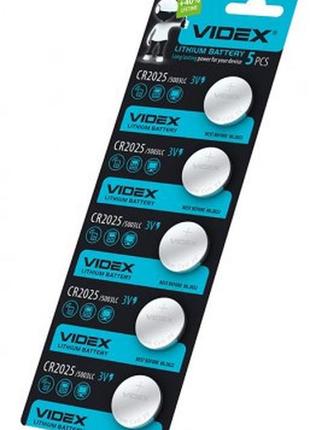 Батарейка літієва videx cr2025 5 pcs blister card