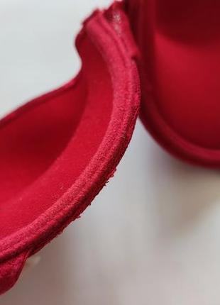 Бюстгальтер кружевний з сердечками лівчик ліфчик бюстик червоний сіточка пуш ап сексі...