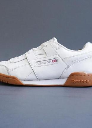 Кросівки шкіряні білі reebok classic розмір 44.5