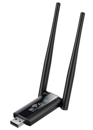 Usb wi-fi адаптер репітер 300mbps 2.4 ghz 2*3dbi 802.11b/g/n adapter repeater